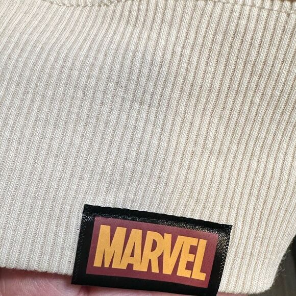 NWT Marvel Unisex Cream Color Graphic Hoodie - Size Medium - Picture 4 of 6